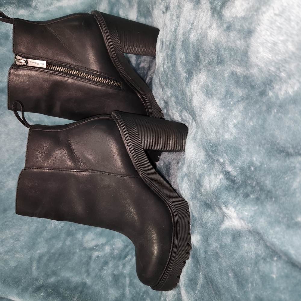 Dr. Martens Black Heeled Boots with Chunky Platform